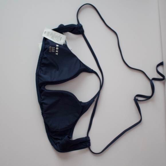 Roxy Swim SD Beach Classics Athletic Triangle Bikini Top Blue - Picture 5 of 7